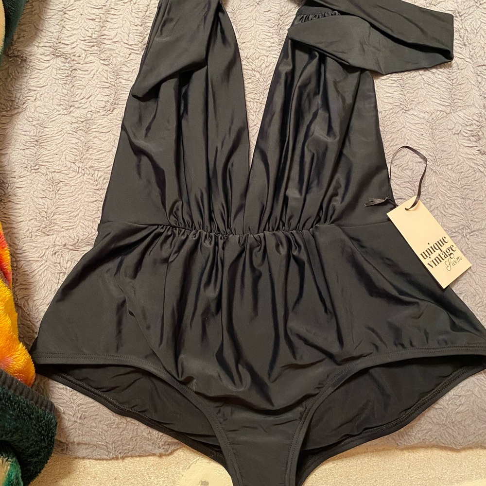 Black Unique Vintage Swimsuit